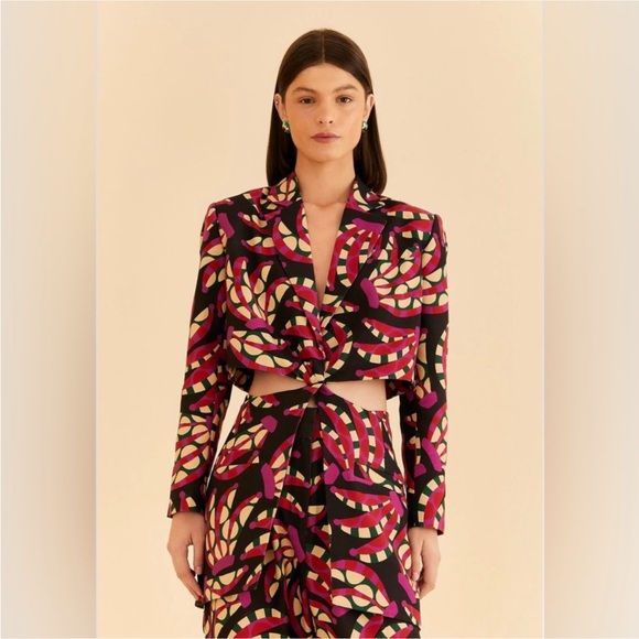 Farm Rio: Colorful Patterned cut out Blazer - Picture 5 of 13